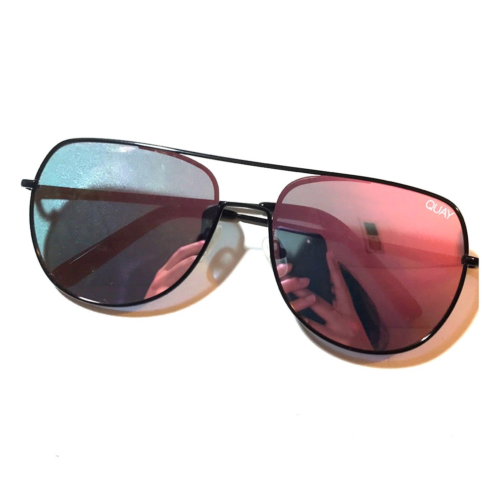 Quay Reflective Aviator Sunglasses